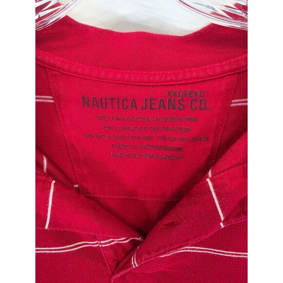 Nautica Jeans Co. Men's Red Pima Cotton Polo Shirt XXL - Picture 2 of 6